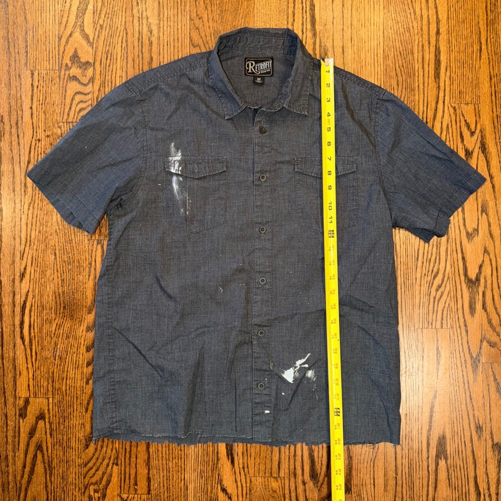 Mixed Brand Custom Cropped Tops Bundle 9pc Flannel Hoodie Button Down Mens M/L - Picture 4 of 11